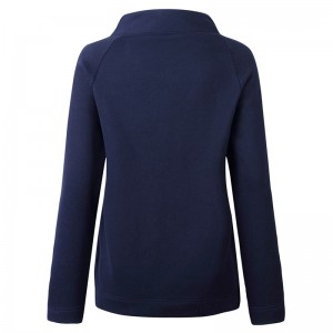 Women Solid Warm Sweatshirt Fleeces Buttoned Neck Raglan Long Sleeves Autumn Winter Pullovers Casual Tops Outwear