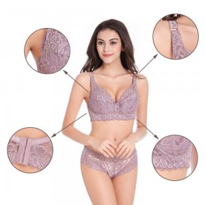 Full Cup Thin Underwear Wireless Bra Adjustable Padded Up Embroidery Lace Women's Large Size Breast Cover C/D Lingerie Brassiere