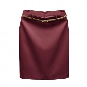 Solid Color Zipper Closure Bodycon Mini Skirt