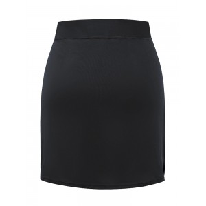 Fashion Women Sport Skirt Solid High Waist Running Tennis Golf Workout Skorts Pencil Skirt Black/Burgundy/Blue