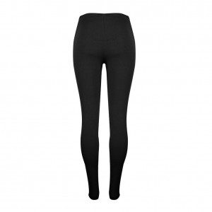 Women Sports Yoga Pants Lace Fitness Sportswear Leggings Gym Slim Tights Running Trousers Black