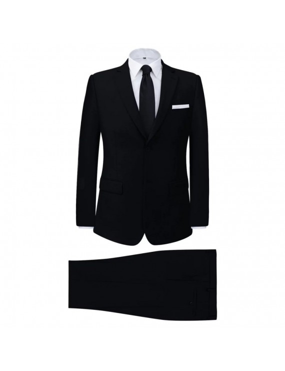 2 pcs. Business suit for men Black Gr. 46