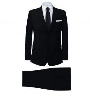 2 pcs. Business suit for men Black Gr. 54