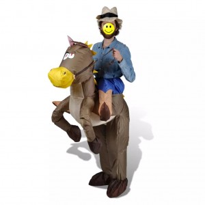 Costume Cowboy and Horse Inflativo